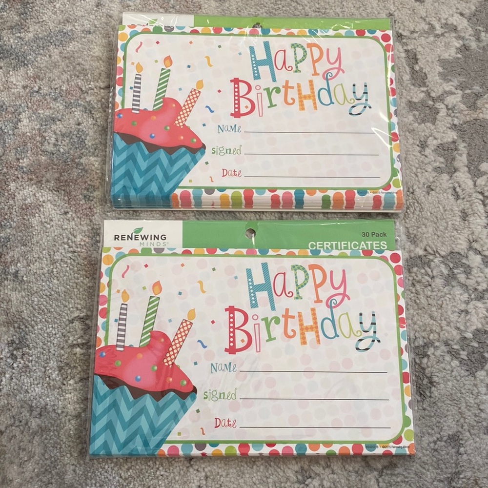 Happy Birthday Certificates
